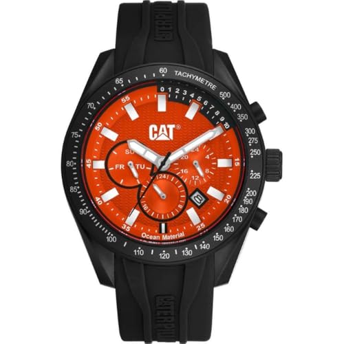 La mejor comparación de Caterpillar Reloj los más solicitados. 41 CAT Reloj con Correa de Silicon Amarillo para Hombre