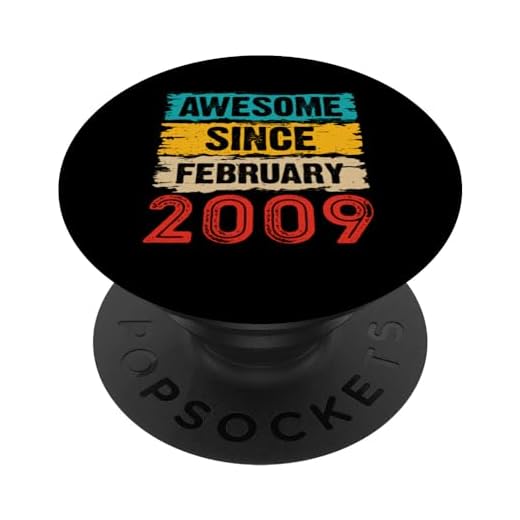 15 años impresionante desde febrero 2009 Regalos de cumpleaños 15 PopSockets PopGrip Intercambiable