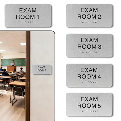 Eiscrgela Exam Room Signs with Raised Text and Grade 2...