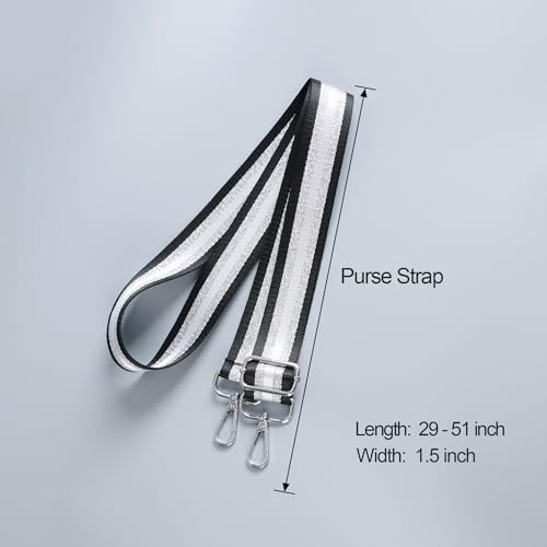 Image of chushui Silver Hardware Purse Strap,Replacement Crossbody Adjustable Shoulder Strap for Handbag Bag