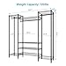 VIPEK V20 Basic Heavy Duty Garment Rack, Clothes Rack for Hanging Clothes, Clothing Rack with Adjustable Wire Shelf, Wardrobe with 3 Hanging Rods,Standing Portable Closet Organizer and Storage, Black