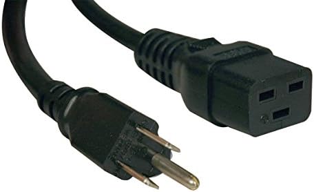 14AWG Heavy Duty AC Power Cord - NEMA-15P To C13, 15A, 3 Conductor (Length: 1ft To 25ft Options)