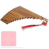 Cabilock Panflöte aus Umweltfreundlichem Bambus Leichtes Tragbares Windinstrument mit Feiner Öffnung und Stabiler Intonation Robust und Bruchsicher für Anfänger und Braun Zufällige Farbe