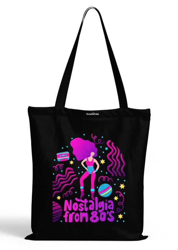 Image of TrendoPrint Reusable Shopping Bag Canvas Tote Bag for Grocery, College, Office & Shoulder Handbag Travel Bag for Men and Women (14x16 inches)