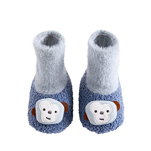 Unisex Toddler Girls Round Toe Slippers Infant Baby Boy Girls Toddlers Indoor Animals Slipper Shoes Antislip Shoes