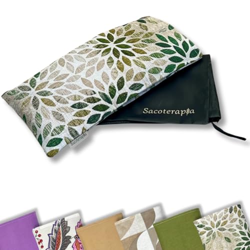 Sac de graines 30 x 15 cm pour micro-ondes - Coussin thermique naturel chaud ou froid - Soulage les douleurs et le stress - Romarin, lavande et blé SACOTERAPIA