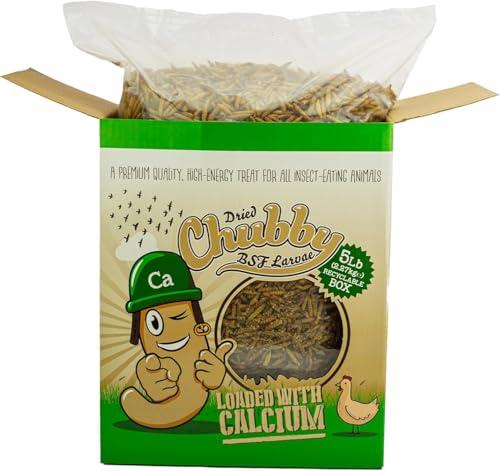 Chubby Dried Black Soldier Fly Larvae | 5 lbs | High-Calcium Non-GMO Insects for Chickens, Laying Hens & Wild Birds – Premium Protein Treat for Strong Eggs & Healthy Feathers - Image 3