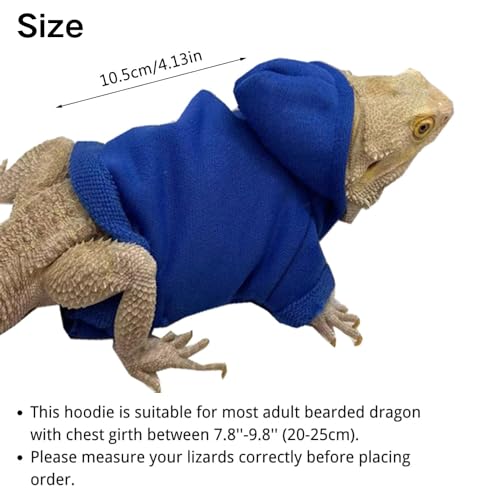 Lizards Clothes for Bearded Dragon - Handmade Cotton Hoodies Warm Sweater Coat Reptiles Apparel Costume Skin Protection Photo for Lizard Bearded Dragon Crested Gecko Chameleon (Orange,Large)