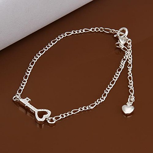 ForShop Charm Anklets Heart Key Foot Bracelet Ankle Chain Jewerly for Women ForShop Charm Anklets Heart Key Foot Bracelet Ankle Chain Jewerly for Women