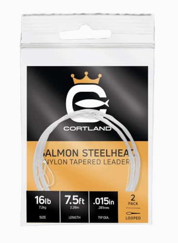 Cortland Salmon Steelhead Nylon Tapered Leaders 9ft 20lb miniatura 1