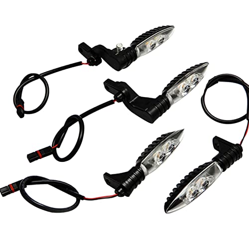 Henniu Indicadores de piscas de LED para motocicleta, substituição de faróis dianteiros e traseiros