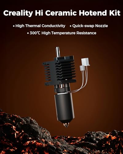 Image of Creality Official Hi Ceramic Hotend Kit, with Quick-swap Nozzle, Supports 300C High Temperature, High-Speed Printing Replaceable Heating Block Kit for 3D Printer Hi Combo