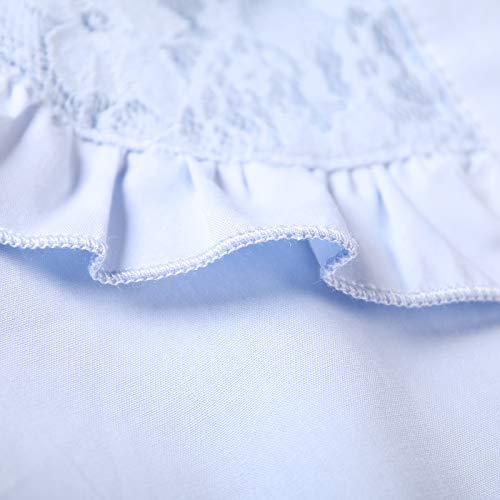 Image of OCHENTA Girls Ruffle Collar Blouse Button Down School Uniform Shirt