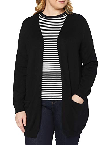 Only Carmakoma Carstone L/S Long Cardigan Noos, Negro, XL para Mujer Cover
