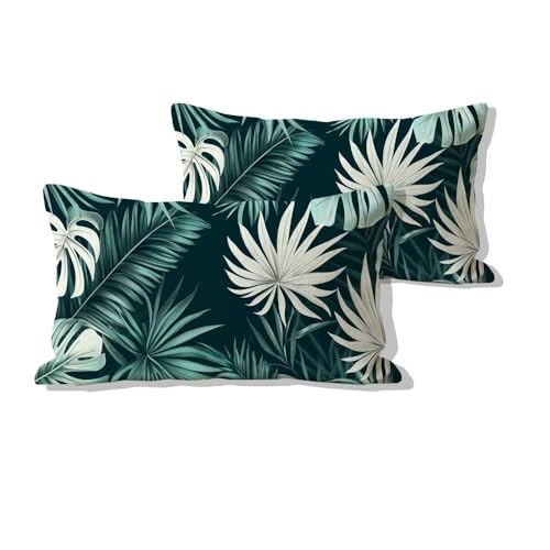 Housse de coussin extérieure imperméable en lin rectangle 40x70cm de style moderne