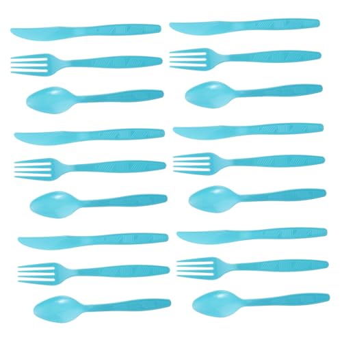 WOFASHPURET 1 Set Disposable Plastic Cutlery Forks Spoons Knives for Birthday Parties Family Gatherings Festivals Lightweight and Durable Tableware