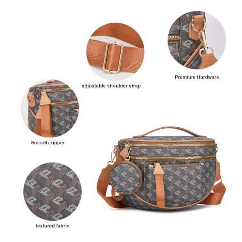 Image of Makes Checkered Crossbody Bag Bum Bag for Women with Pouch