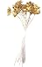 Gold Mini Flower Picks with Bead Center, 24 Ct. Floral Accents, Embellishments, Cards, Bouquets, Corsages Scrapbooks