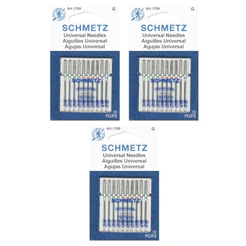 SCHMETZ Universal Sewing Machine Needles- Assorted Sizes 70/80/90...