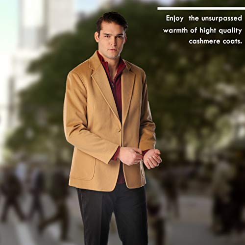 Cashmere Boutique: Cashmere Sport Coat For Men (Color: Camel Brown, Size: 50) #TOP7