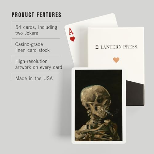 Head of a Skeleton with a Burning Cigarette, Baraja póker 52 cartas miniatura 3