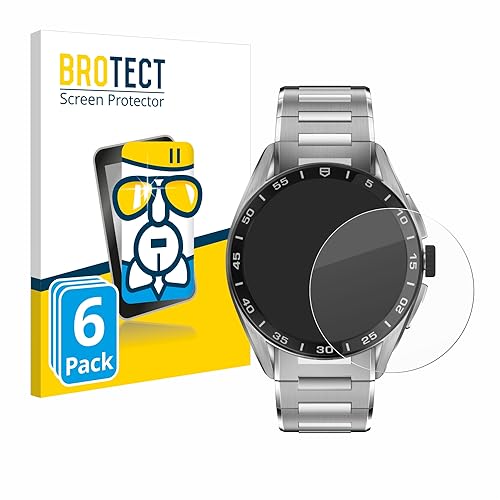 brotect Pellicola Protettiva Vetro per TAG Heuer Connected Calibre E4 (45 mm) Protezione Schermo (6 Pezzi) [Durezza Estrema 9H, Chiaro]