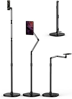 yantralay Magnetic Tablet Floor Stand, Aluminum Alloy Phone Holder Stand for Video Recording, Overhead Bed/Sofa Phone Mount Height Adjustable Ultra Stable Base for Magsafe/iPhone/Android/iPad-picture-22