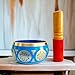Nature's Own Tibetan Singing Bowl Set- Easy to Play- Meditation Sound Bowl Handcrafted in Nepal for Yoga, Mindfulness, Chakra Healing, Stress Relief- Spiritual Gifts for Women and Men (3.5 Inch, Blue)