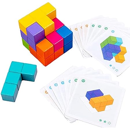 Amazon Ms 0 ソーマキューブ 立体 パズル 知育玩具 モンテッソーリ教具 積み木 図形 トレーニング 脳トレ 大人のパズル 立体パズル おもちゃ
