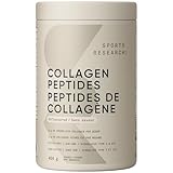 Sports Research Collagen Peptides - Hydrolyzed Type 1 & 3 Collagen Powder Protein Supplement for Essential Amino Acids - Easy Mixing Vital Nutrients & Proteins, Collagen for Women & Men