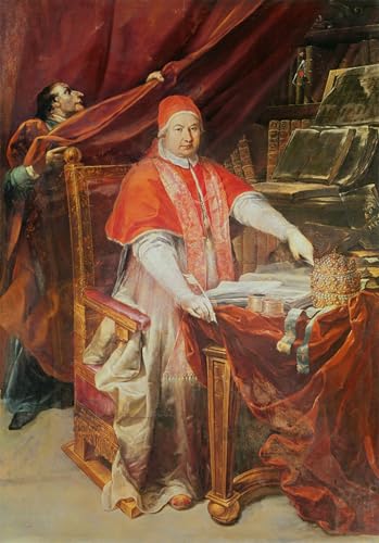 Tableaux sur toile Benoît XIV portrait historique Giuseppe Maria Crespi 60x90cm