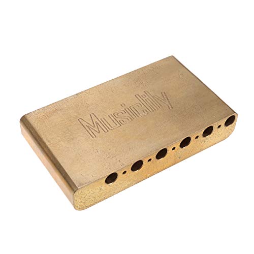 Musiclily Ultra 10,5mm Latão 40mm Padrão Bloco de Tremolo Ponte para Guitarra Import