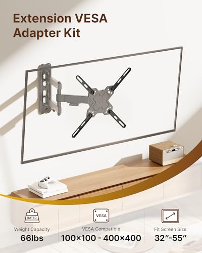 Support d'extension VESA monTEK 400x400 pour adaptateur d'écran de 32 à 55 pouces - 2