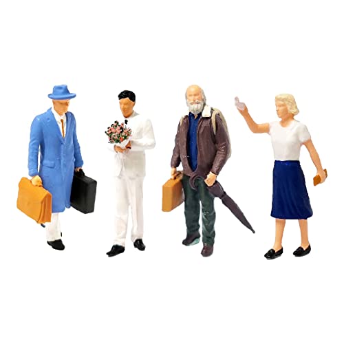 Amagogo 1/87 Human Figures Miniature Human Model for Diorama DIY Projects Ornament