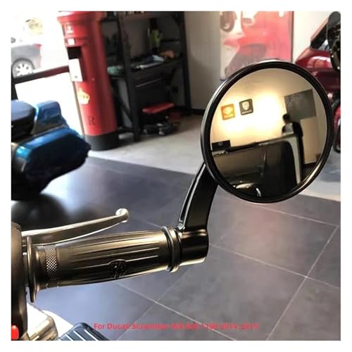 Espejo retrovisor de manillar universal con acabados para Ducati Scrambler 5
