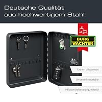 Burg-Wächter Schlüsselbox abschließbar mit Zahlencode, 36 nummerierte Haken, Schlüsselkasten KC 36 C, Stahlblech, Mattschwarz – Ansicht 4