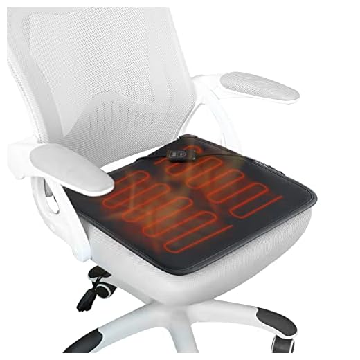 TISHIJIE Heated Seat Cushion for Office Chair - with Intelligence Temperature Controller Heated Seat Cover for Home