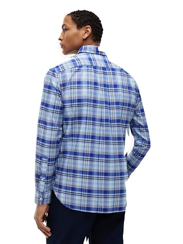 Image of Tommy Hilfiger Men's Long Sleeve Oxford Shirts in Regular Fit, Men's Button Down Shirts, Also Available in Big and Tall