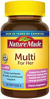 Nature Made Multivitamin For Her, Women's Multivitamin for Nutritional Support, 60 Softgels, 60 Day Supply
