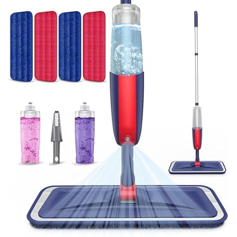MEXERRIS Microfiber Spray Mop with Washable Pads Cover