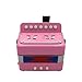 Accordéon jouet pour enfants, instruments de musique, 7 touches et 2 basses, cadeau de Noël pour débutants et amateurs Rose