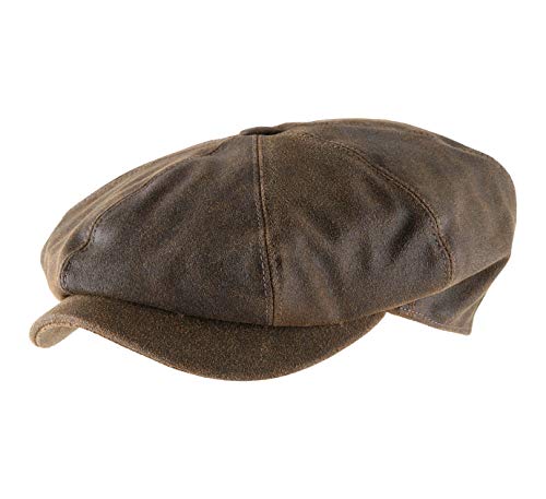 Classic Italy - Boinas - Gorra Plana Cuero Classic Marseillaise Cuero - Talla L - Cuir