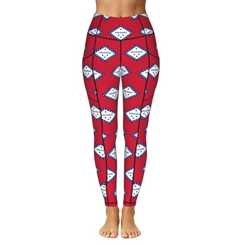 Leggings de moda con estampado de la bandera de Arkansas conjuntos de entrenamiento mujer 2