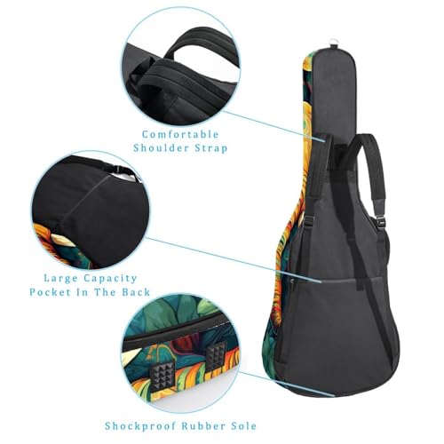 Housse guitare acoustique imperméable grand format anti-choc éponge