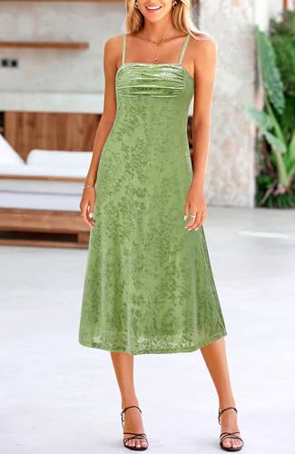 Image of BTFBM Women's Summer Dress Sleeveless Spaghetti Strap Midi Dress Sexy Cowl Neck Floral Cocktail Dress Party Dresses