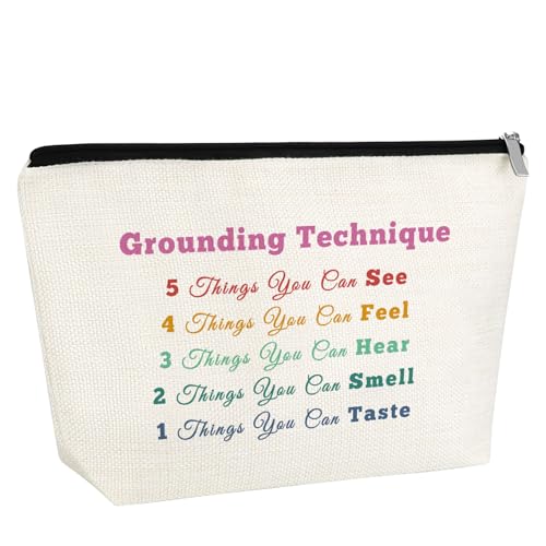 Mental Health Gifts for Women Makeup Bag Grounding Technique Therapist