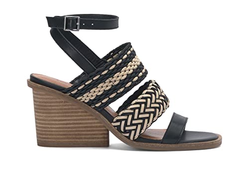 Lucky Brand Women's Lissie Braided High Heel Sandal Heeled, Black Multi, 12 #TOP3