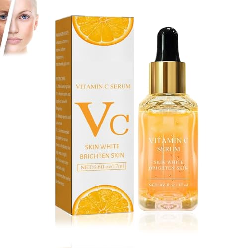 Vitamin E&Vitamin C Serum Visage Anti Tache,Enrichi en niacinamide, acide hyaluronique et rétinol,Tonique éclaircissant au VC pour la Peau,Sérum Correcteur de Taches Brunes pour le Visage (17mI, 1)