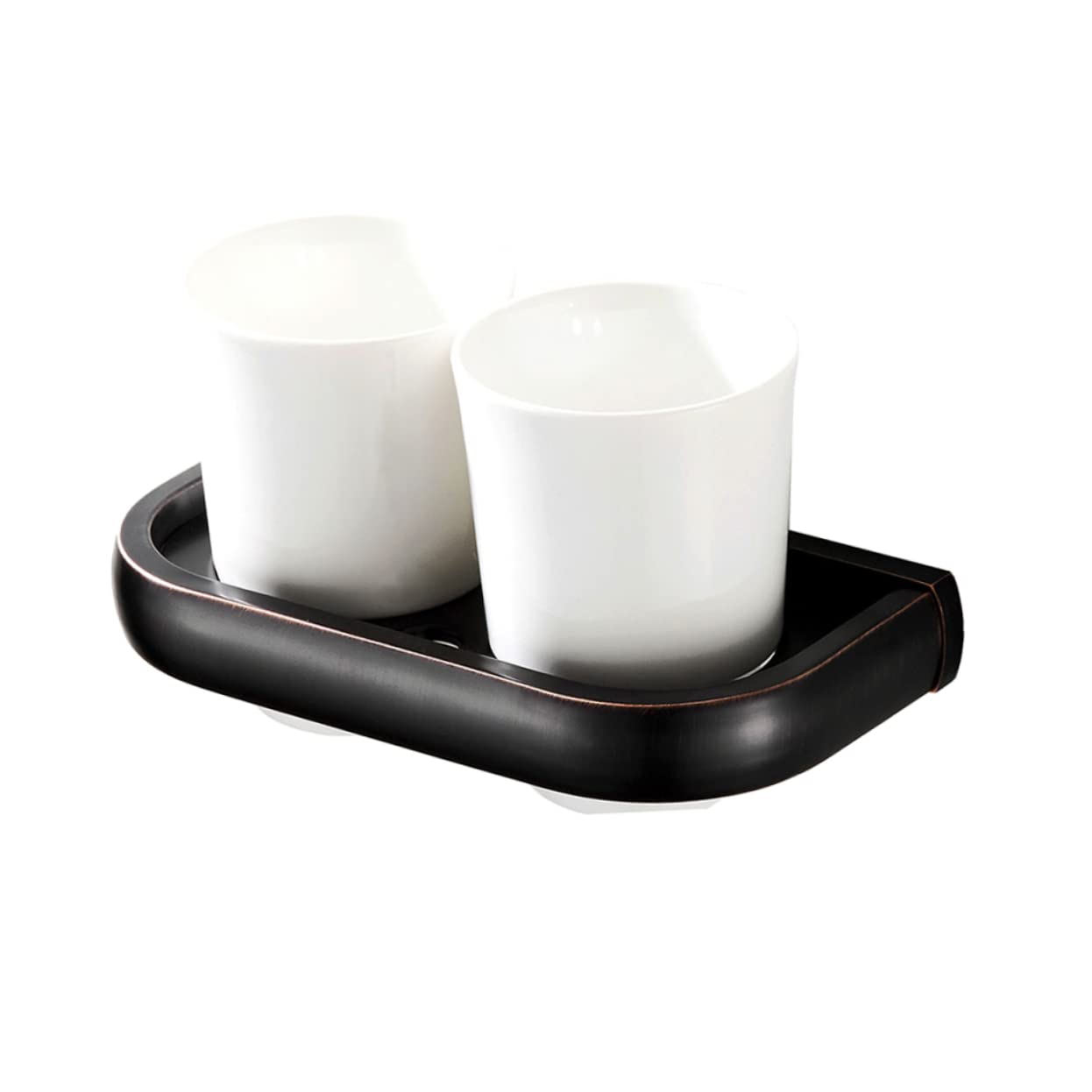 Cabilock portacepillos de portacepillos de cerámica Organizador de Vasos para cepillos de Estilo Europeo Taza de Cepillo de portavasos para Enjuague bucal