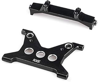 KYX Racing Aluminum Cross Member Bracket Fixed Seat Brace Battery Tray Mount for 1/10 RC Crawler Car Axial SCX10 III AXI03007 SCX10.3 (Black)
